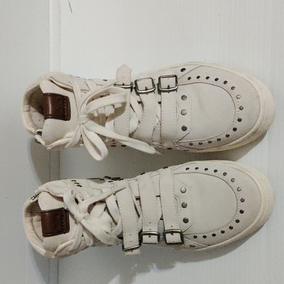 Coach white suede stud high tops sneakers - Picture 1 of 13